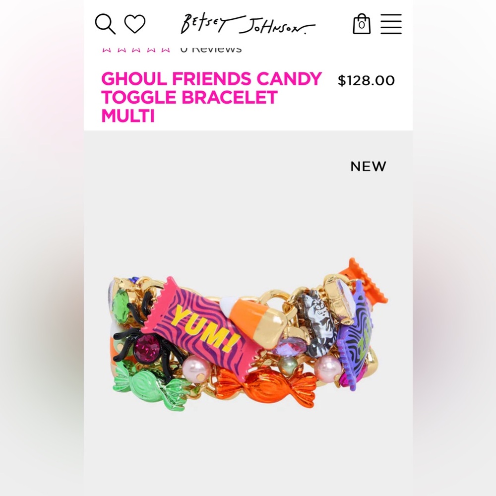 NWT ⚜️🍭⚜️ BETSEY JOHNSON GHOUL FRIENDS CANDY TOGGLE BRACELET MULTI - Picture 3 of 8
